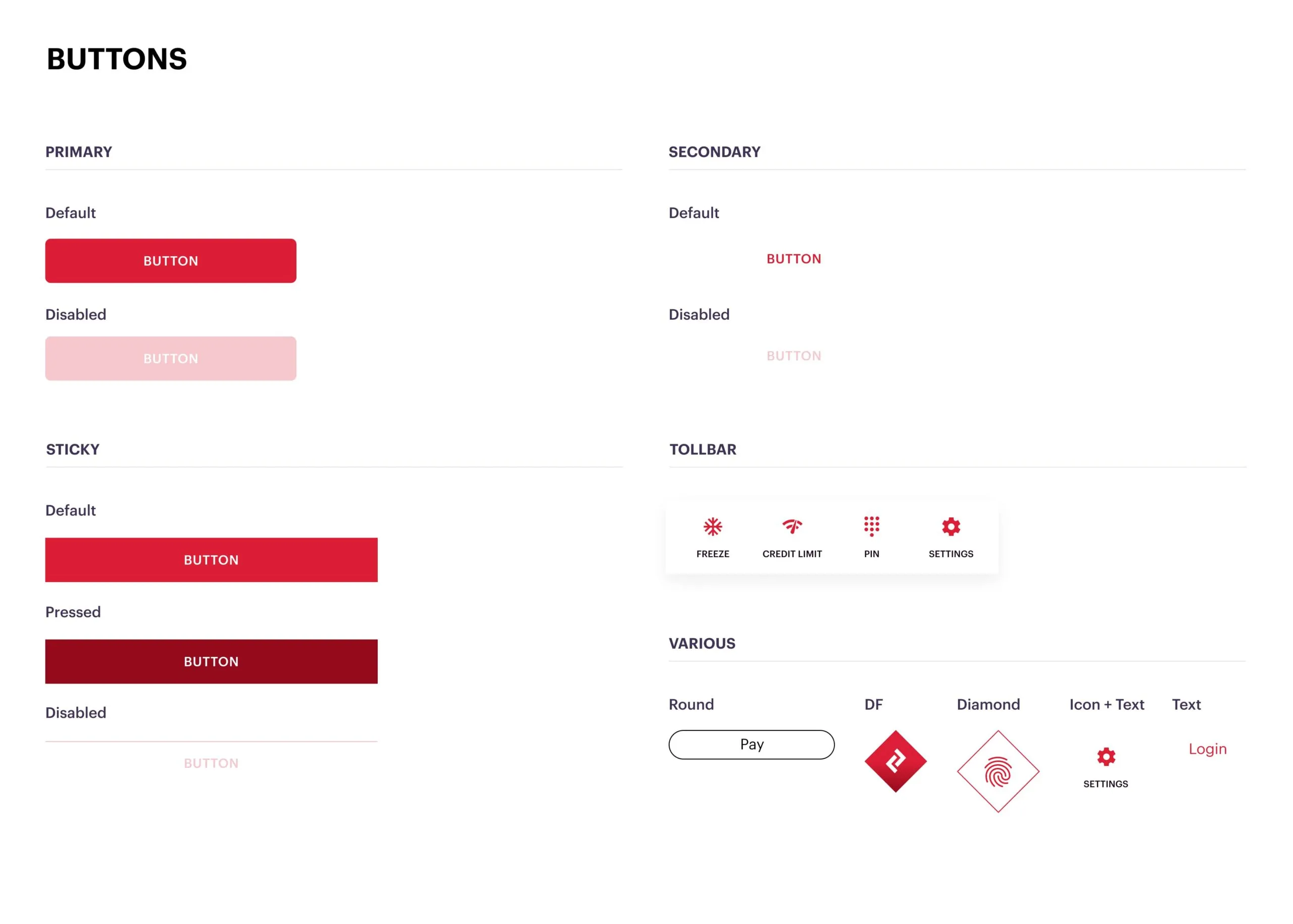 Design system buttons