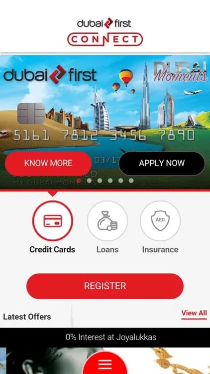 Previous Dubai First app screen 1