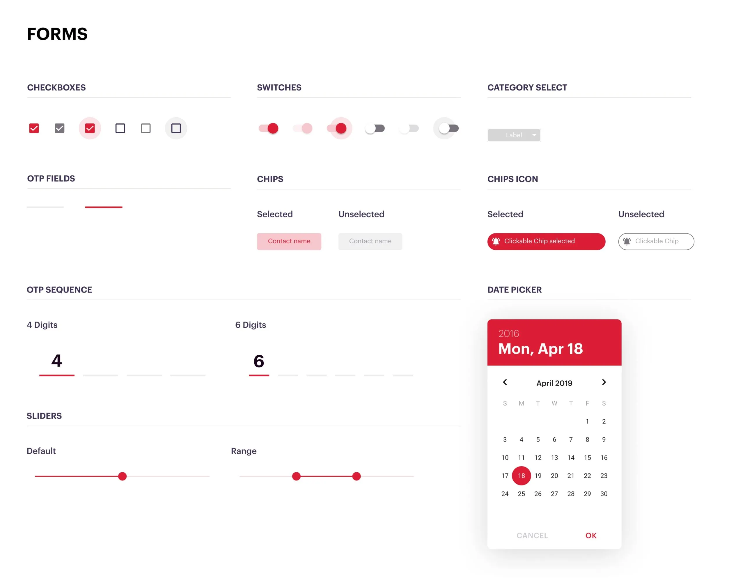 Design system forms