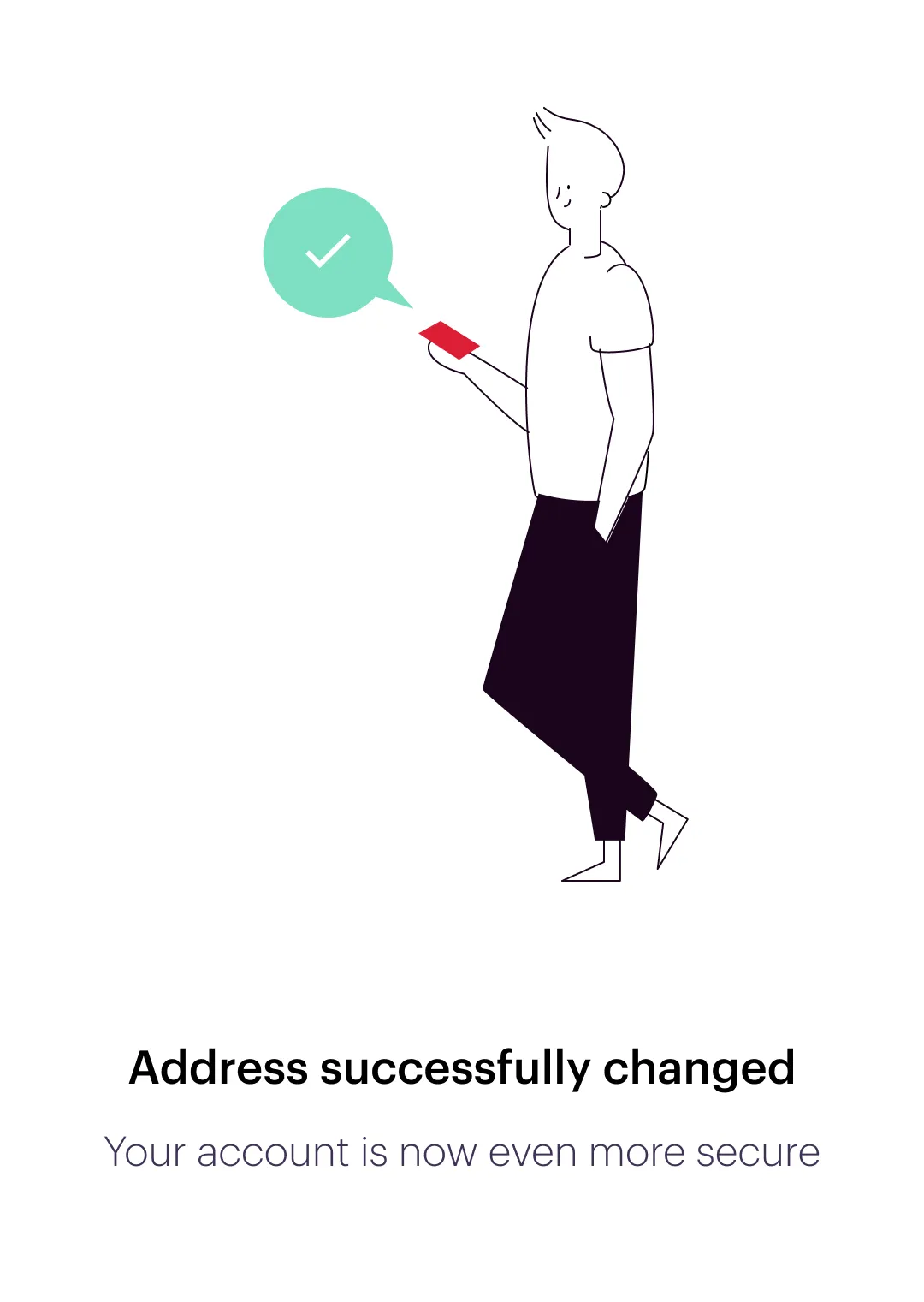 Address changed illustration
