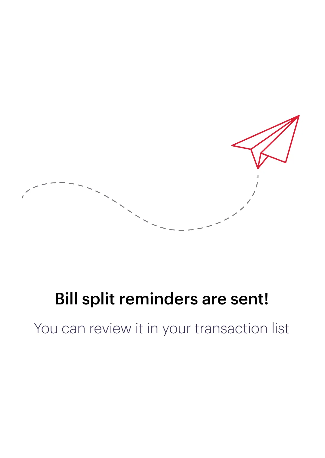 Split reminder sent illustration
