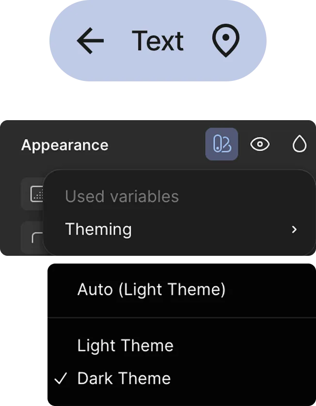 Component button theming