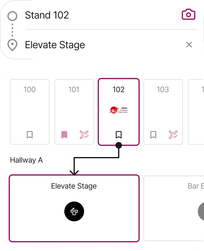 Map directions filled