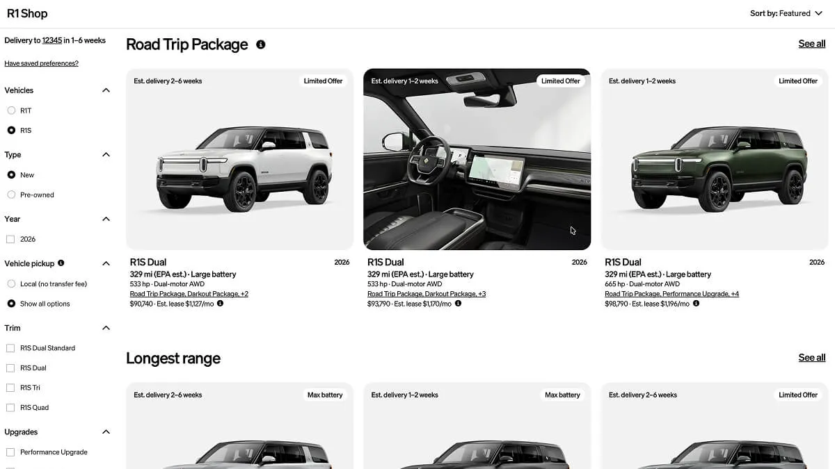 Rivian stock locator